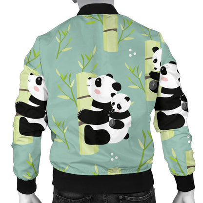 Panda Pattern Print Design A03 Men Bomber Jacket