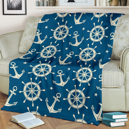 Anchor Pattern Print Design 01 Premium Blanket