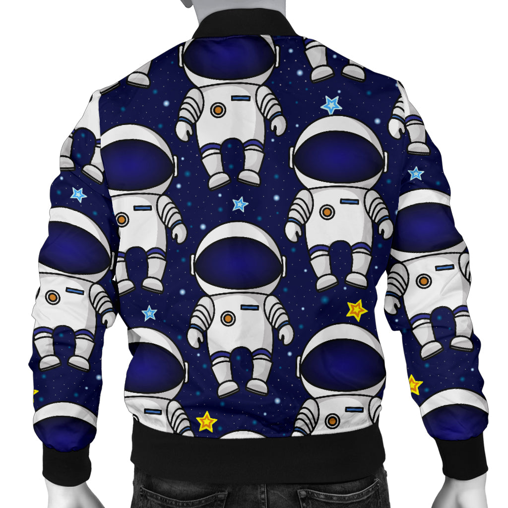 Astronaut Pattern Print Design 01 Men Bomber Jacket