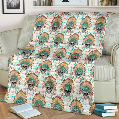 Boho Pattern Print Design 04 Premium Blanket