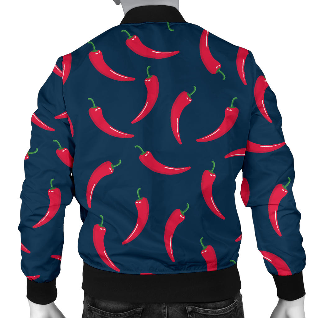 Chilli Pepper Pattern Print Design 03 Men Bomber Jacket