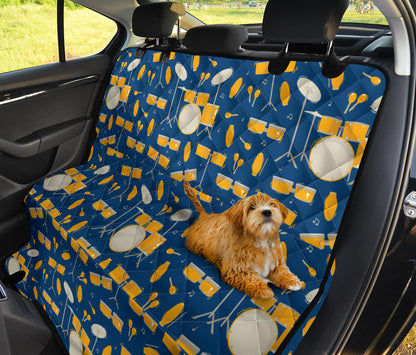 Drum Set Pattern Print Design 03 Rear Dog Car Seat Cover Hammock