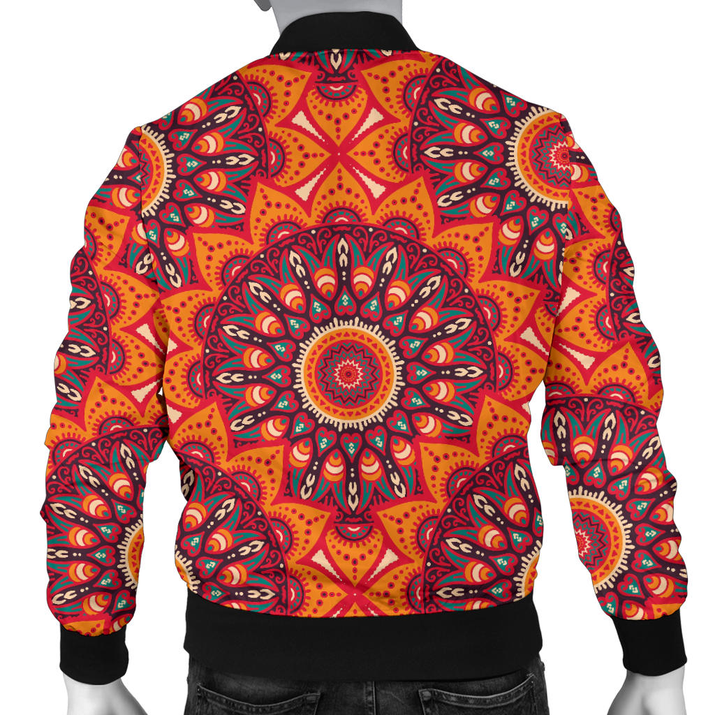Bohemian Pattern Print Design 04 Men Bomber Jacket