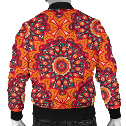 Bohemian Pattern Print Design 04 Men Bomber Jacket
