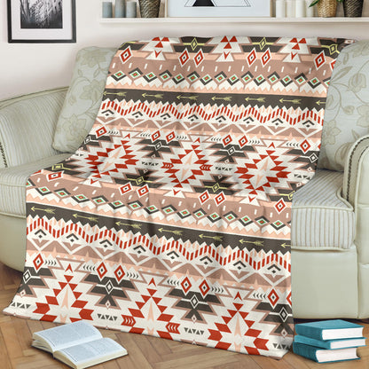 Aztec Pattern Print Design 05 Premium Blanket