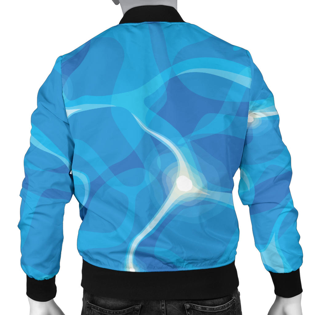 Ocean Reflex Pattern Print Design A02 Men Bomber Jacket