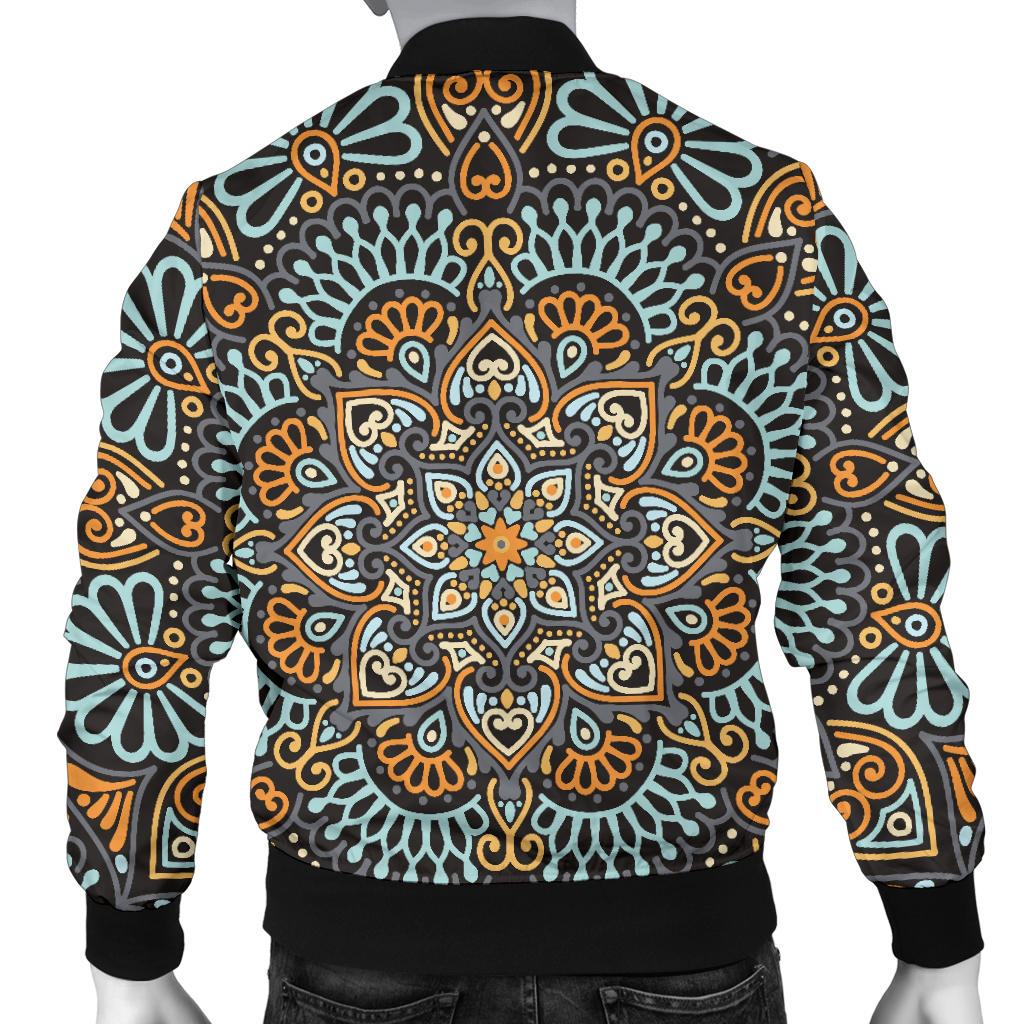 Mandala Pattern Print Design 05 Men Bomber Jacket
