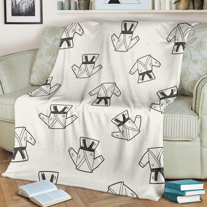 Karate Pattern Print Design 01 Premium Blanket