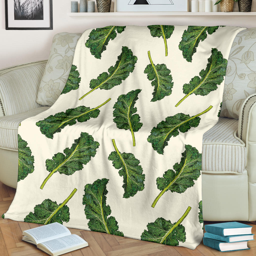 Kale Pattern Print Design 03 Premium Blanket