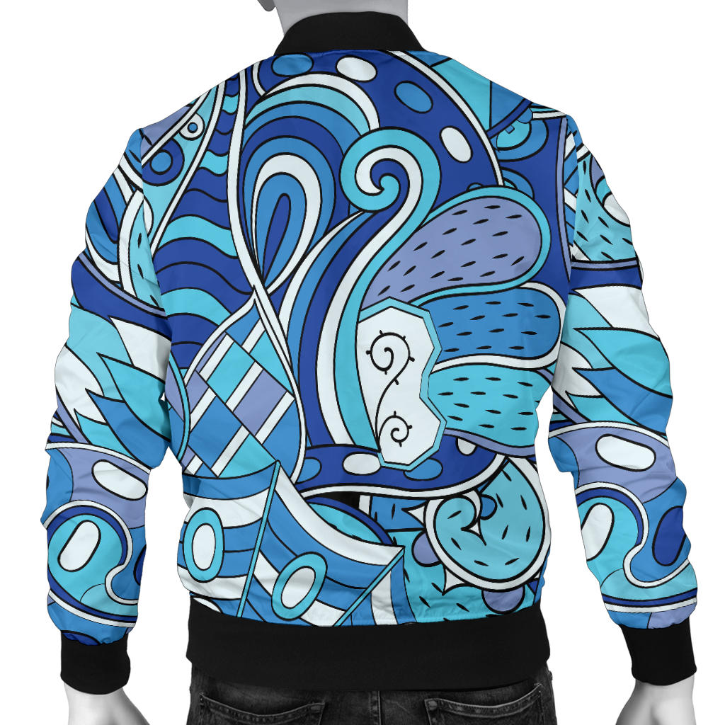 Funky Retro Pattern Print Design A02 Men Bomber Jacket