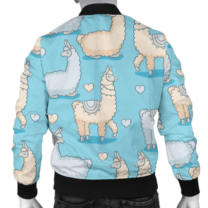Alpaca Pattern Print Design 06 Men Bomber Jacket