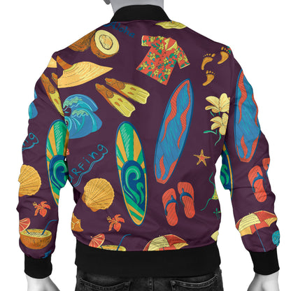 Aloha Hawaii Pattern Print Design 01 Men Bomber Jacket