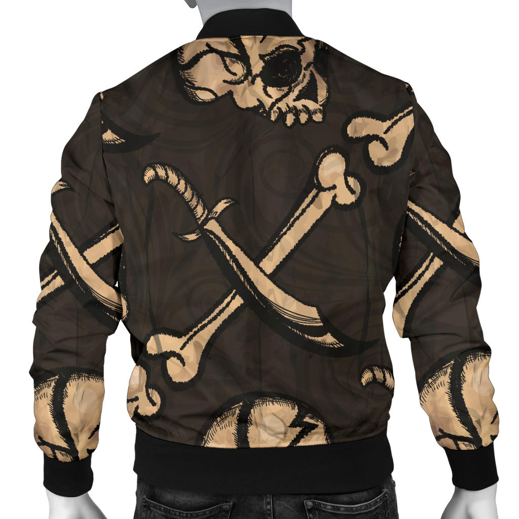 Pirate Pattern Print Design A03 Men Bomber Jacket