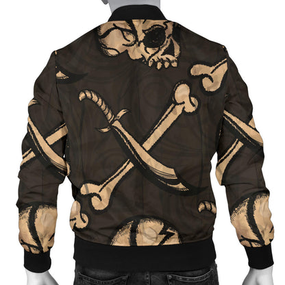 Pirate Pattern Print Design A03 Men Bomber Jacket