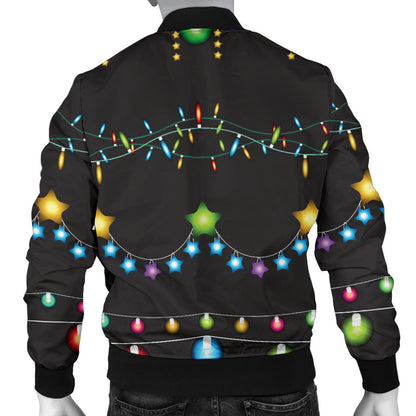 Christmas Light Pattern Print Design 01 Men Bomber Jacket