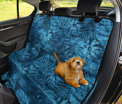 Jean Tropical Pattern Print Design 04 Rear Dog Car Seat Cover Hammock