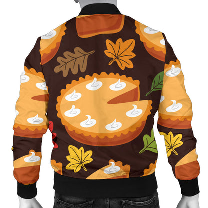 Pie Pattern Print Design A03 Men Bomber Jacket