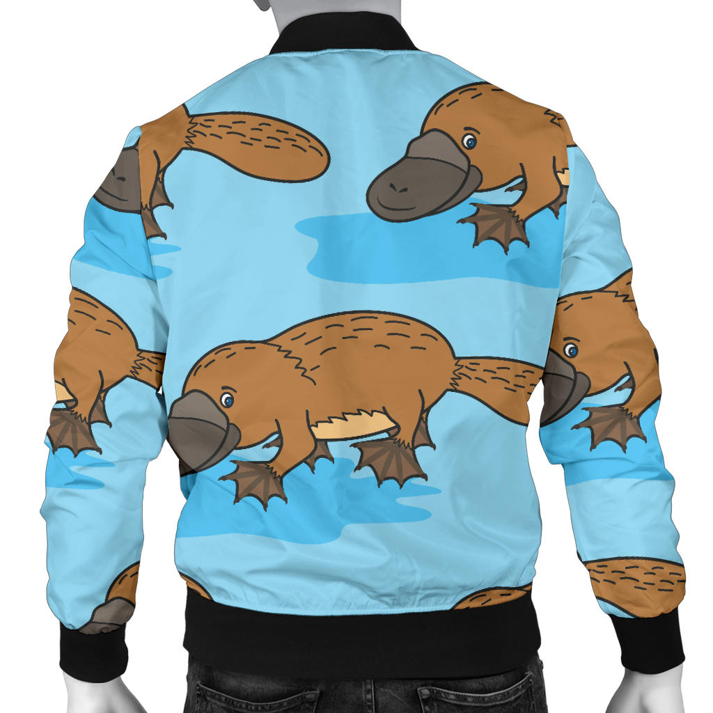 Platypus Pattern Print Design A02 Men Bomber Jacket