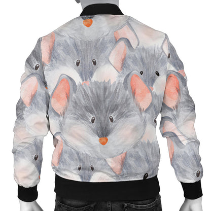 Rat Baby Pattern Print Design 02 Men Bomber Jacket