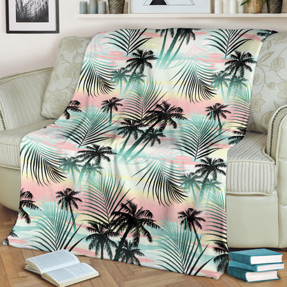 Palm Tree Pattern Print Design A03 Premium Blanket