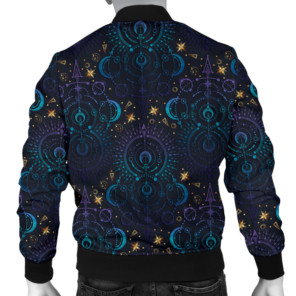 Celestial Pattern Print Design 06 Men Bomber Jacket