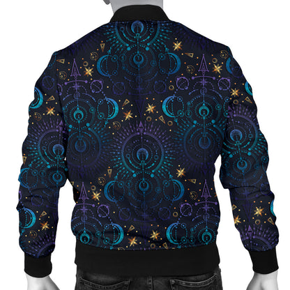 Celestial Pattern Print Design 06 Men Bomber Jacket