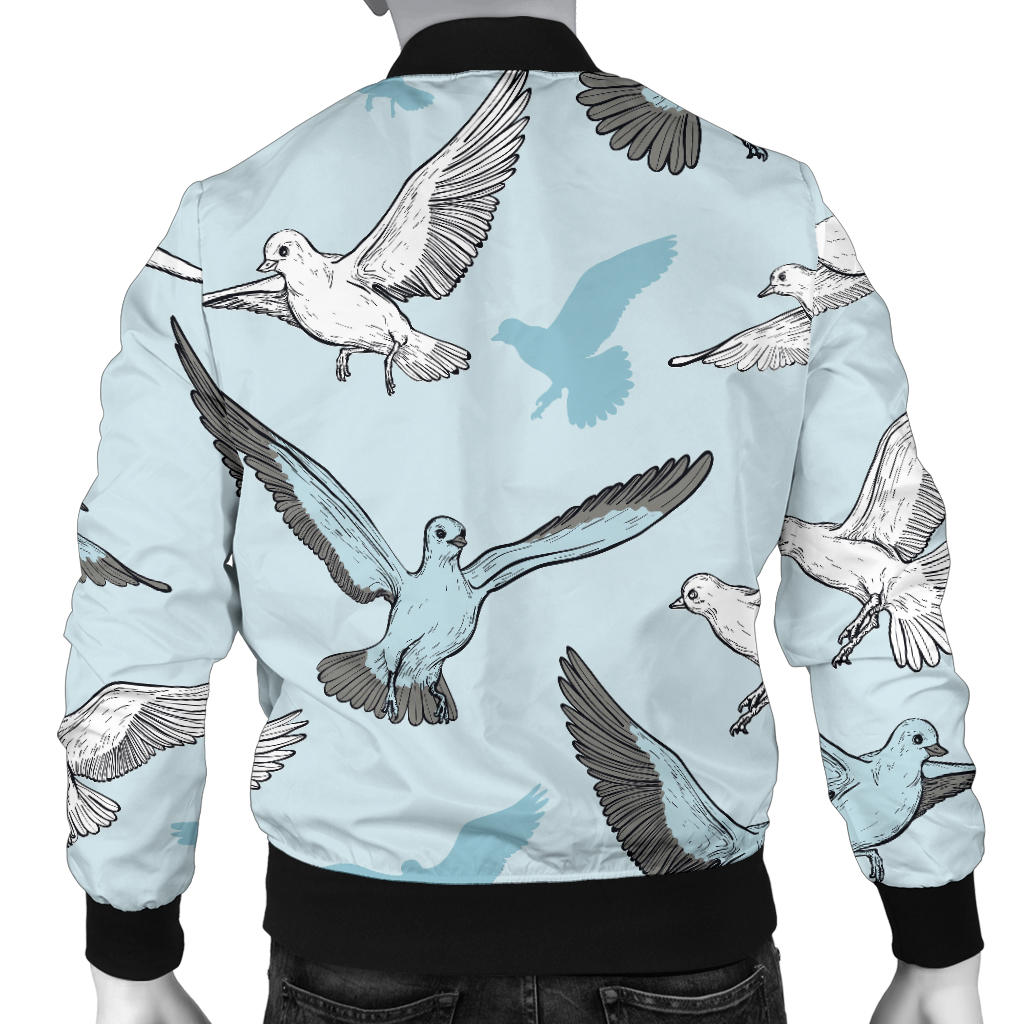 Pigeon Pattern Print Design 03 Men Bomber Jacket