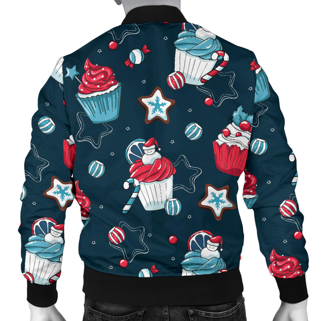 Cupcake Pattern Print Design 03 Men Bomber Jacket