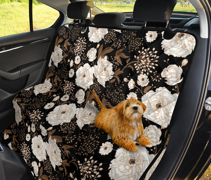 Peony Pattern Print Design A02 Rear Dog Car Seat Cover Hammock