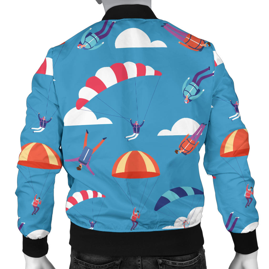 Skydiving Pattern Print Design 03 Men Bomber Jacket
