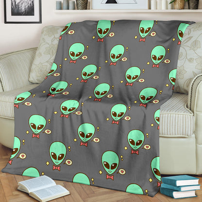 Alien Pattern Print Design 02 Premium Blanket