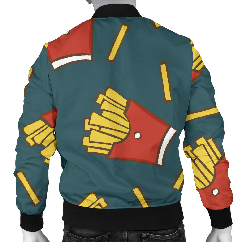 French Fried Pattern Print Design 04 Men Bomber Jacket