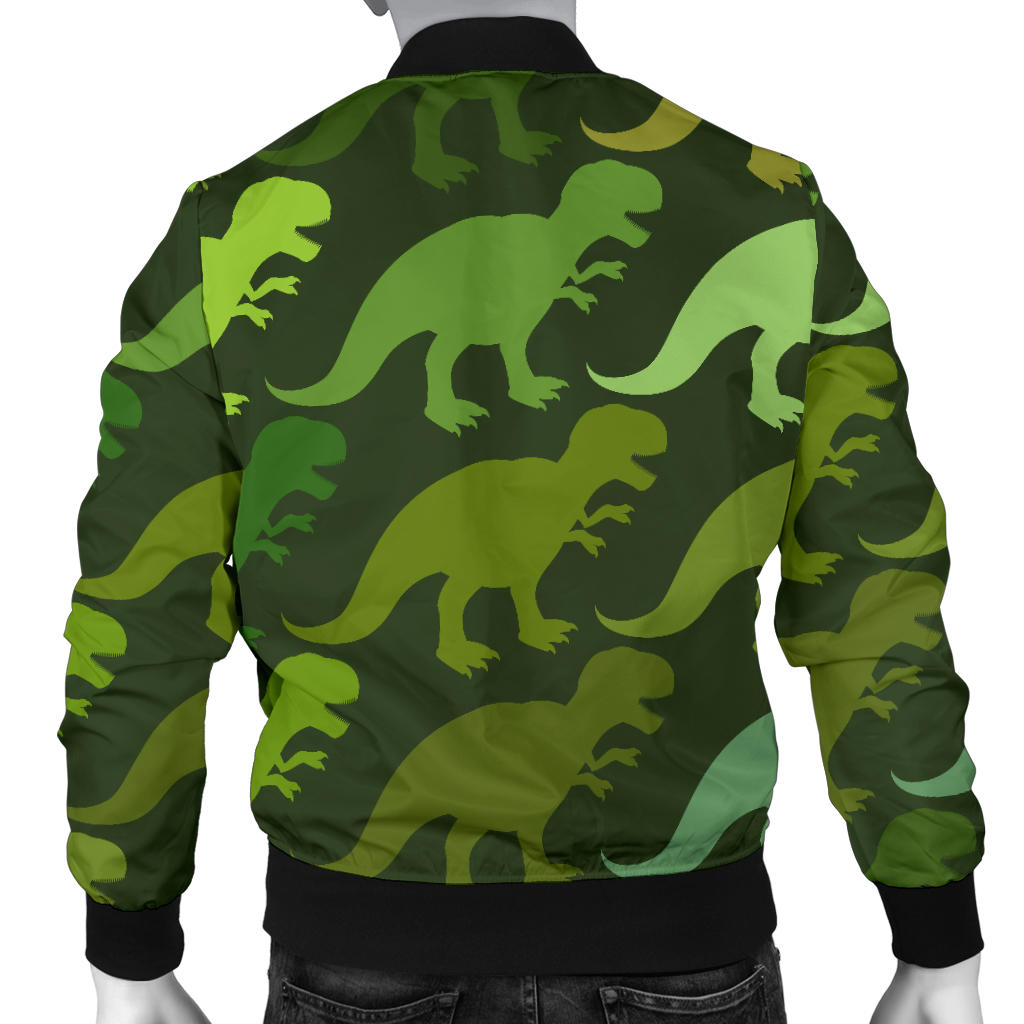 T Rex Pattern Print Design A03 Men Bomber Jacket