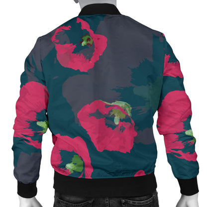 Morning Glory Pattern Print Design 01 Men Bomber Jacket