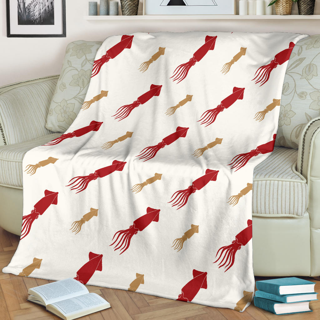 Giant Squid Pattern Print Design 01 Premium Blanket