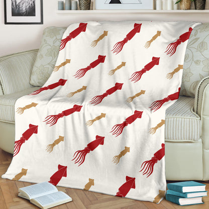 Giant Squid Pattern Print Design 01 Premium Blanket