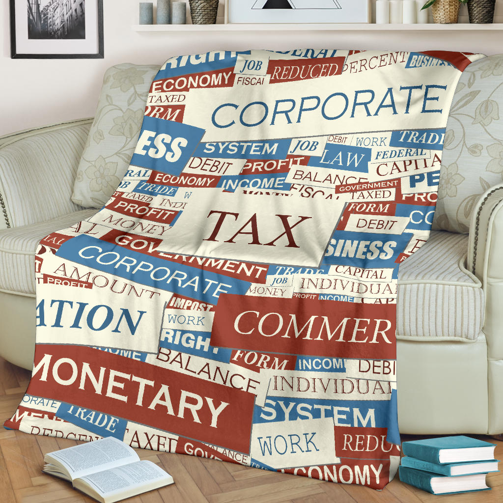Accounting Financial Pattern Print Design 01 Premium Blanket