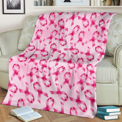Breast cancer Pattern Print Design 04 Premium Blanket