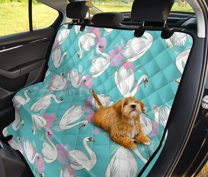 Swan Pattern Print Design 03 Rear Dog Car Seat Cover Hammock