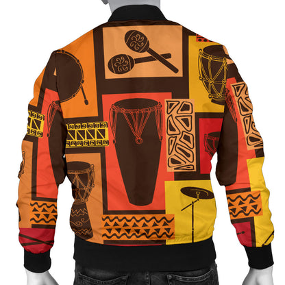Percussion Pattern Print Design 02 Men Bomber Jacket