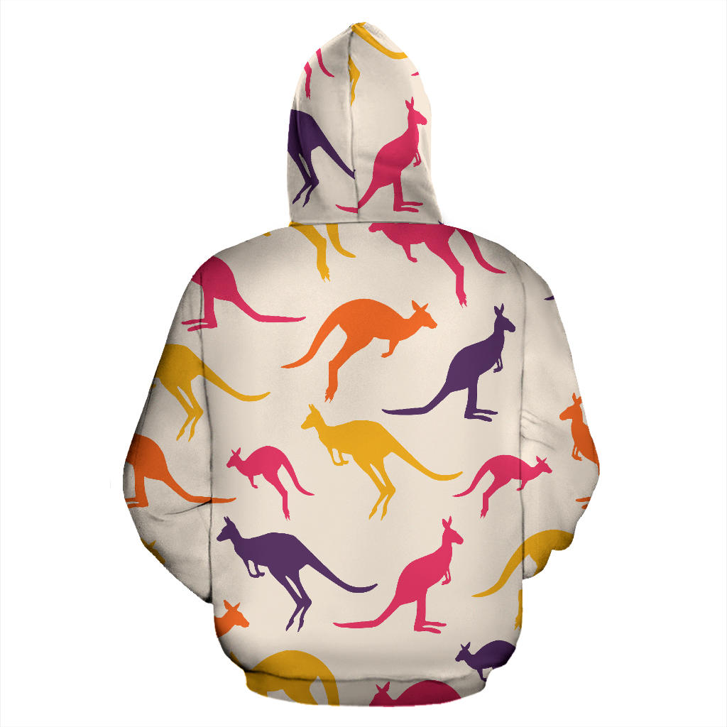 Kangaroos Pattern Print Design 01 Pullover Hoodie