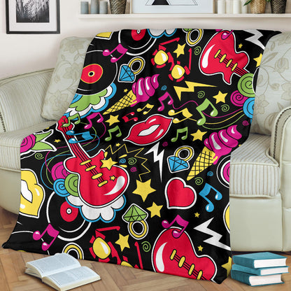 Pop Art Pattern Print Design A04 Premium Blanket