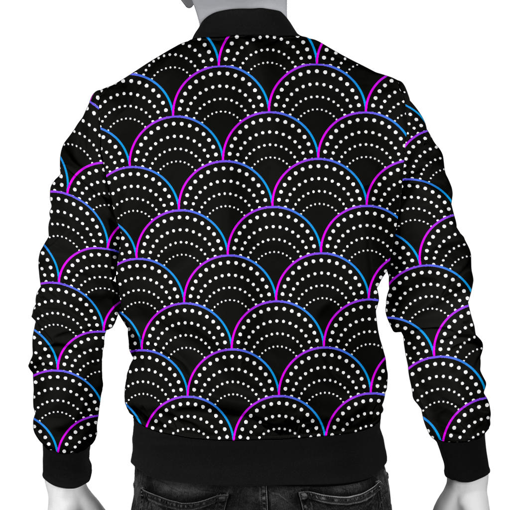 Mermaid Pattern Print Design 09 Men Bomber Jacket