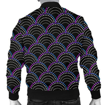 Mermaid Pattern Print Design 09 Men Bomber Jacket