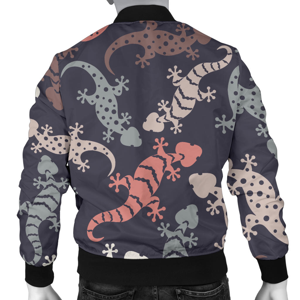 Gecko Pattern Print Design 02 Men Bomber Jacket