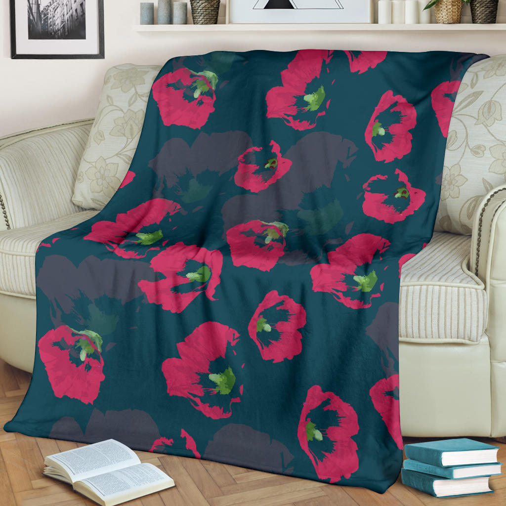 Morning Glory Pattern Print Design 01 Premium Blanket