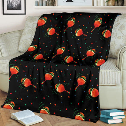 Maracas Pattern Print Design 03 Premium Blanket