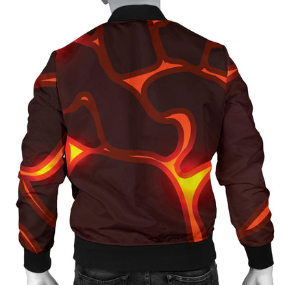 Lava Pattern Print Design 02 Men Bomber Jacket
