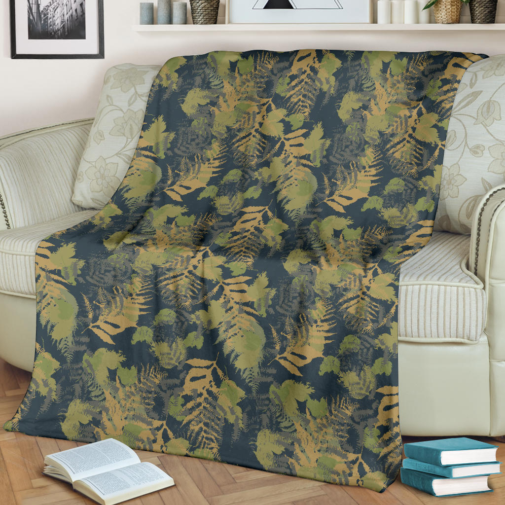 Camouflage Tropical Pattern Print Design 04 Premium Blanket
