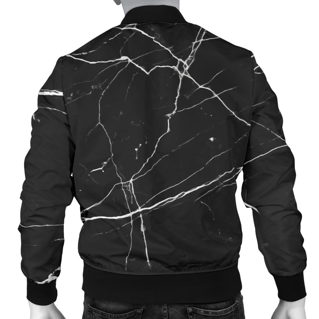 Marble Pattern Print Design 04 Men Bomber Jacket